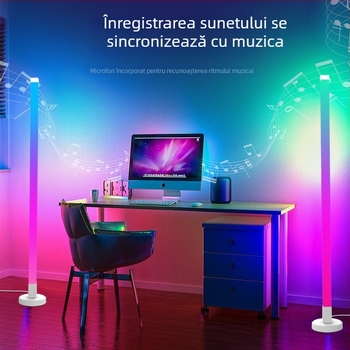 Lampă de podea LED Guantuo cu abajur PC, corp din plastic, stil modern minimalist, tensiune ≤36V
