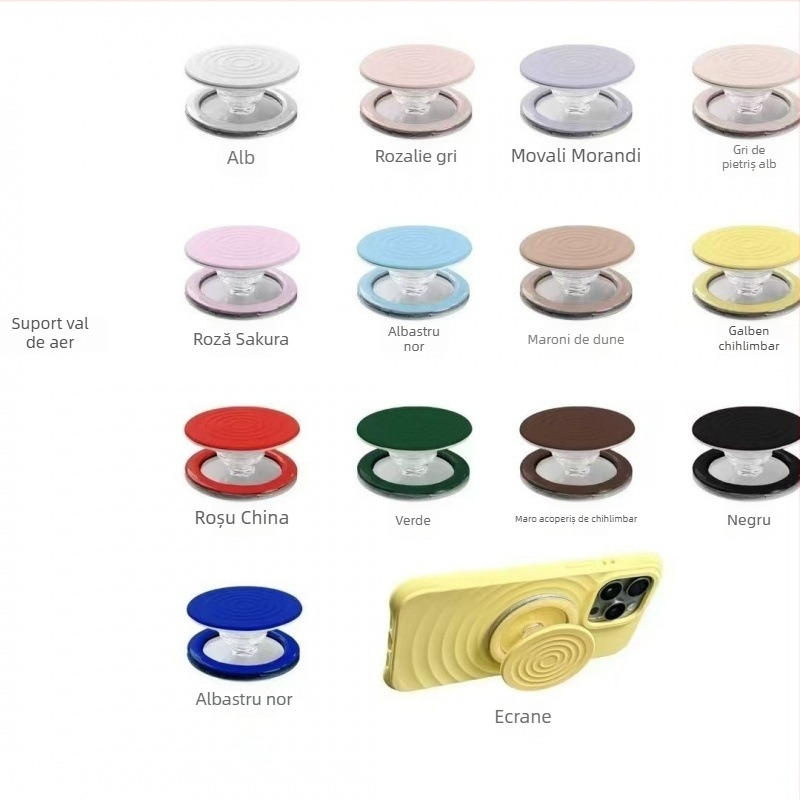 Carcasă pentru telefon cu suport de stativ și buzunar pliabil pentru carduri, din plastic, universală, fără personalizare