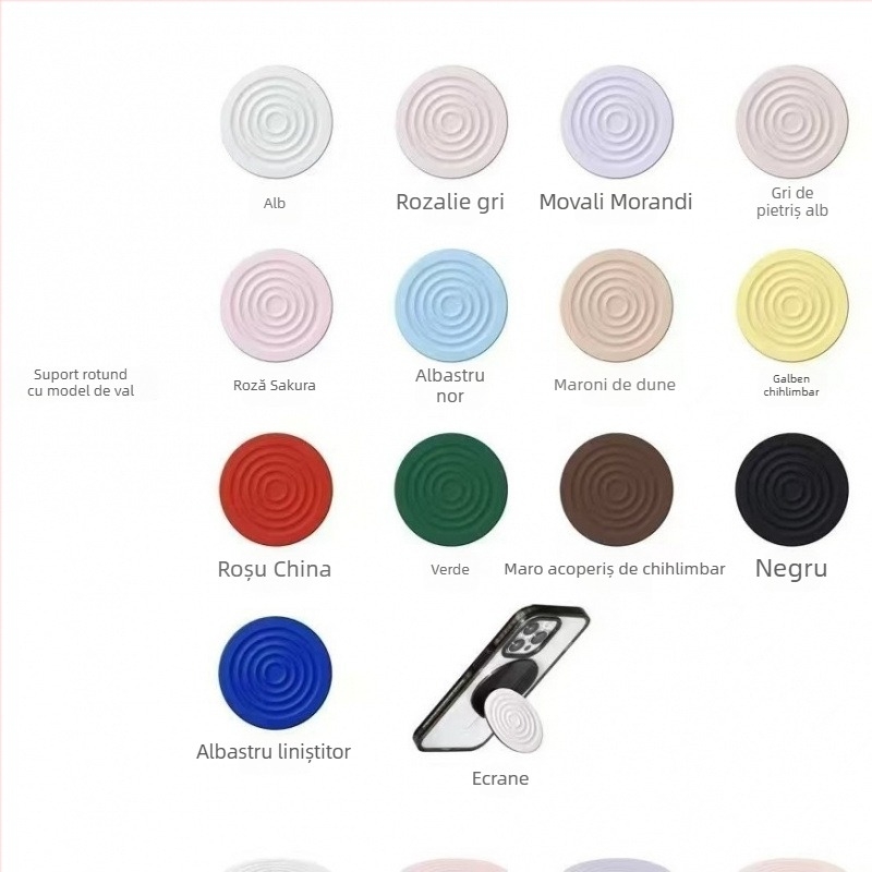 Carcasă pentru telefon cu suport de stativ și buzunar pliabil pentru carduri, din plastic, universală, fără personalizare