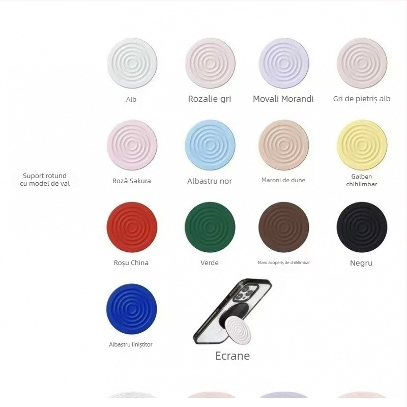 Carcasă pentru telefon cu suport de stativ și buzunar pliabil pentru carduri, din plastic, universală, fără personalizare