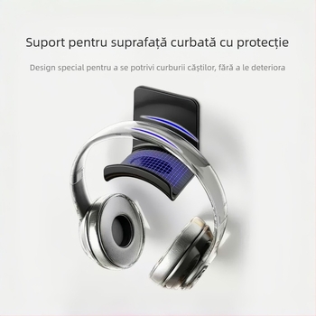 Suport pentru căști montat pe perete sub birou, fără găuri – bracket de gaming pentru căști over-ear; model Headphone wall mount; personalizat conform desenelor; certificat 3C: 2022152202040936; lansare 2025