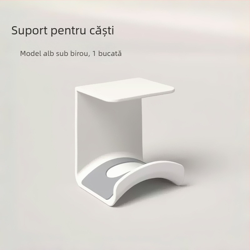 Suport pentru căști montat pe perete sub birou, fără găuri – bracket de gaming pentru căști over-ear; model Headphone wall mount; personalizat conform desenelor; certificat 3C: 2022152202040936; lansare 2025