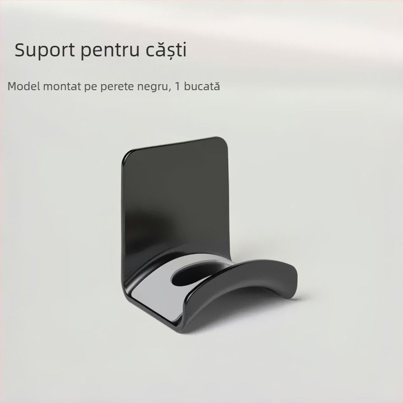 Suport pentru căști montat pe perete sub birou, fără găuri – bracket de gaming pentru căști over-ear; model Headphone wall mount; personalizat conform desenelor; certificat 3C: 2022152202040936; lansare 2025