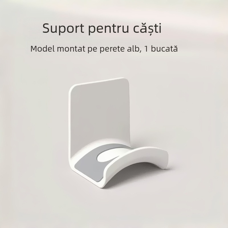 Suport pentru căști montat pe perete sub birou, fără găuri – bracket de gaming pentru căști over-ear; model Headphone wall mount; personalizat conform desenelor; certificat 3C: 2022152202040936; lansare 2025