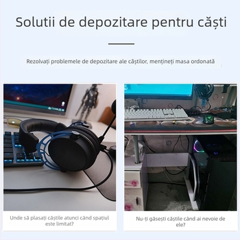 Suport de birou din metal pentru căști Z20/Z21 – antiderapant, robust, procesare OEM