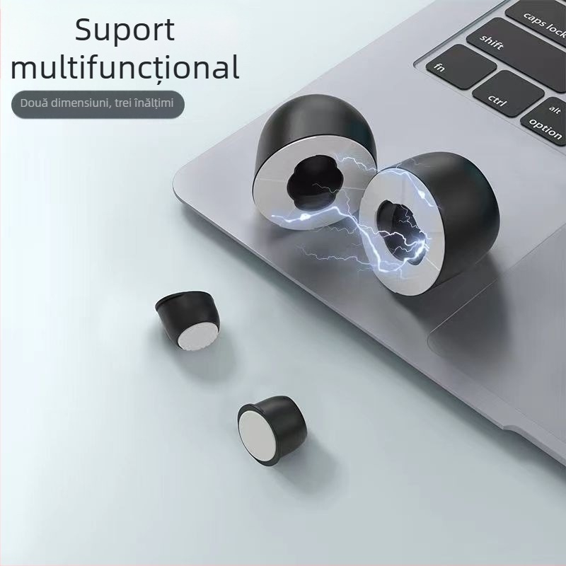 Suport de laptop invizibil, suport magnetic portabil pentru răcire, aliaj de aluminiu, model 0251, 62 g, pliabil