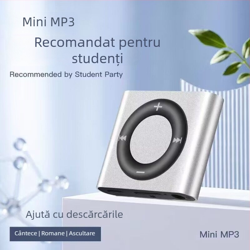 Mini MP3 player portabil pentru elevi - Redare MP3, exerciții de înțelegere auditivă în engleză, fără slot pentru card de extensie
