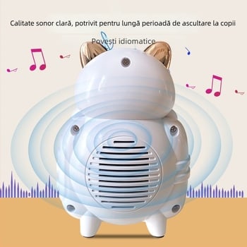 Mașină de povești pentru educație timpurie cu povești, cântece și basme (ecran LCD, baterie reîncărcabilă, redare MP3, conținut descărcabil, 4–8 GB memorie)