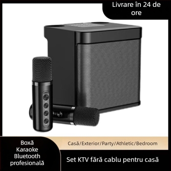 Boxă Karaoke Bluetooth Ys203 cu sunet 5.1 3D, redare MP3 prin USB/TF, autonomie de 6 ore
