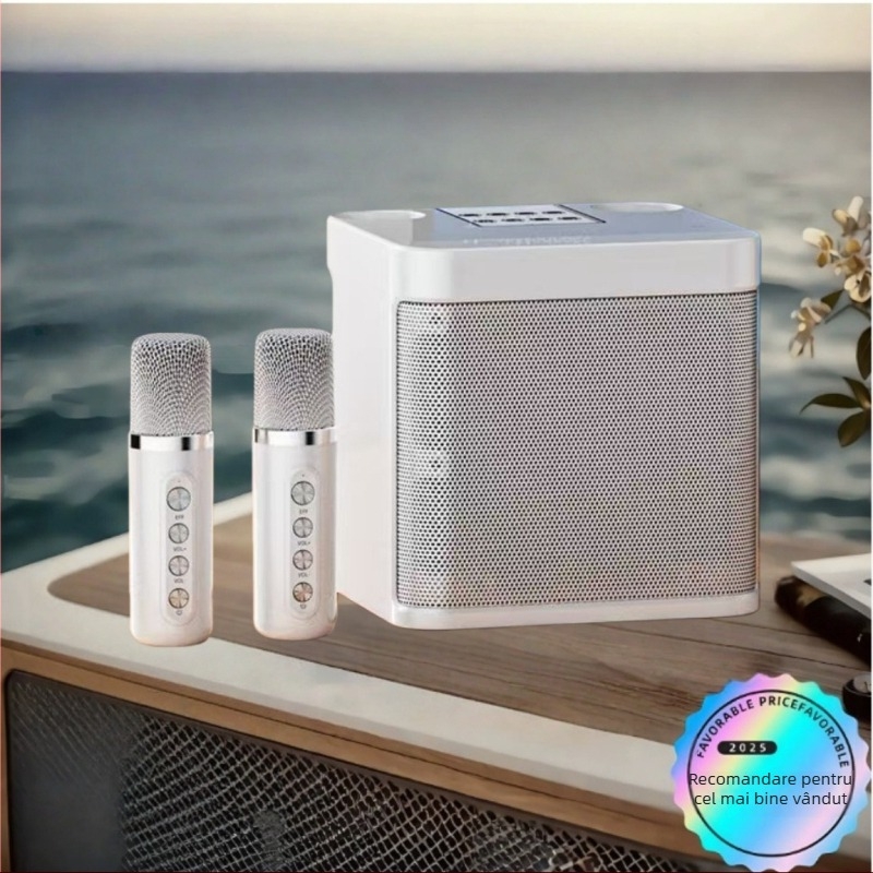 Boxă Karaoke Bluetooth Ys203 cu sunet 5.1 3D, redare MP3 prin USB/TF, autonomie de 6 ore