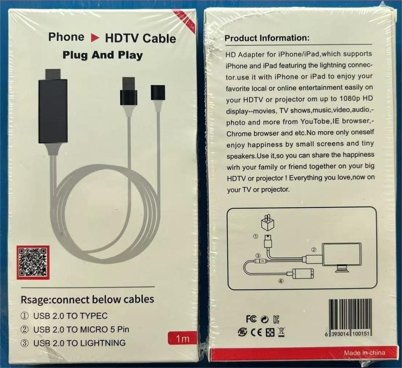 Adaptor Type-C la HDMI pentru oglindire ecran HDTV, ieșire 1080p, interfață HDMI, intrare USB-C, proiecție ecran fără fir, suport iOS/Android/Windows