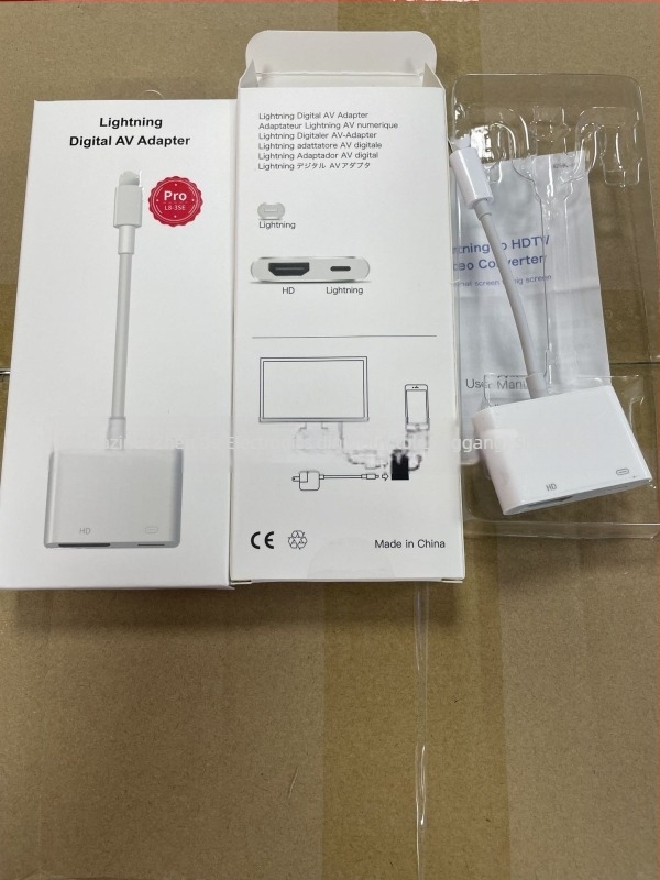 Cablu adaptor Lightning către HDMI pentru dispozitive Apple – interfață HDMI, cip AM8268, 5Gbps, miez din cupru, lungime 0,1 m