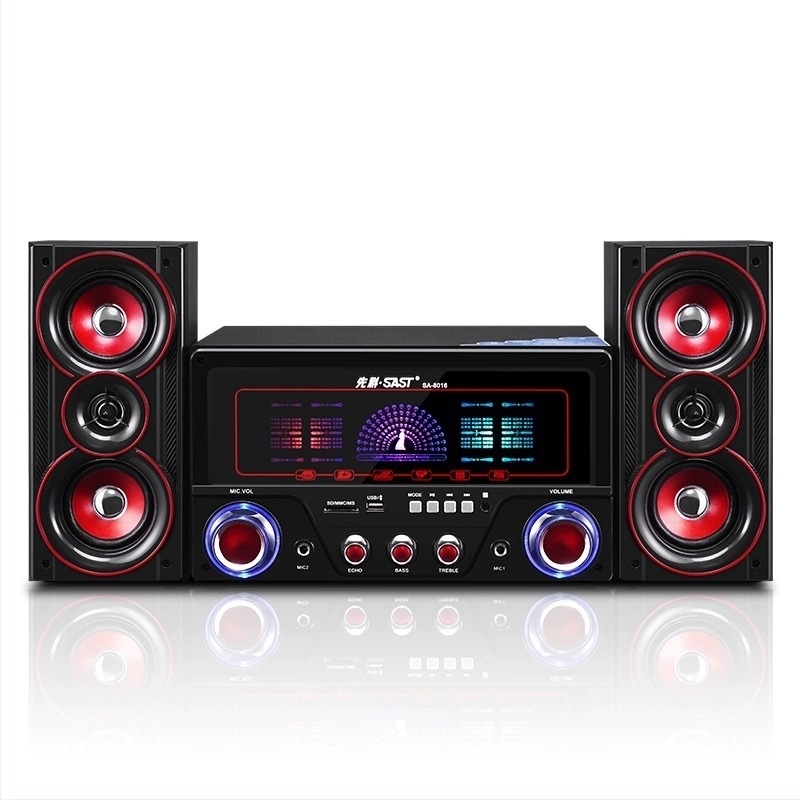 Xianke 8016 sistem de boxe desktop 2.1 din lemn, USB pentru redare MP3, putere maximă 60W