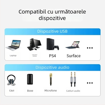 Card de sunet USB extern – intrare microfon 3,5 mm, sunet stereo, USB 2.0, model V-K, marcă Only Case