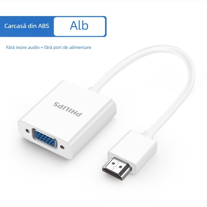 Adaptor HDMI către VGA cu audio, Philips model SWR1620A/93, cablu cupru 0.15 m
