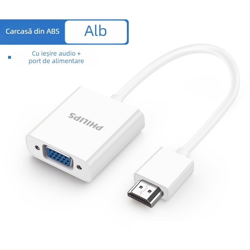 Adaptor HDMI către VGA cu audio, Philips model SWR1620A/93, cablu cupru 0.15 m