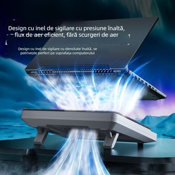 Răcitor pentru laptop cu răcire prin aer și ventilator silențios – suport de răcire pentru laptopuri de gaming