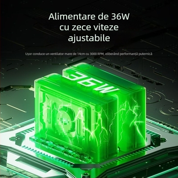 Răcitor pentru laptop cu răcire prin aer și ventilator silențios – suport de răcire pentru laptopuri de gaming