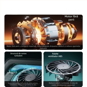 Răcitor pentru laptop cu răcire prin aer și ventilator silențios – suport de răcire pentru laptopuri de gaming