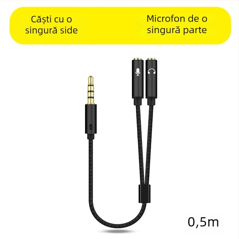 Rxix luoxi adaptor cablu pentru căști și microfon, splitter ieșire audio 1 la 2