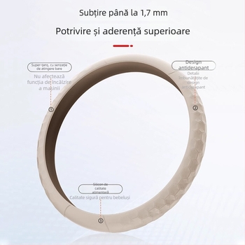 Husă de volan din silicon, stil minimalist, pentru toate anotimpurile, compatibilă cu vehicule Wisdom, instalare specială