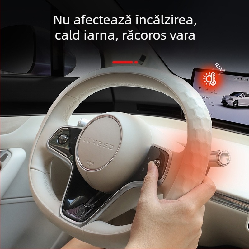 Husă de volan din silicon, stil minimalist, pentru toate anotimpurile, compatibilă cu vehicule Wisdom, instalare specială