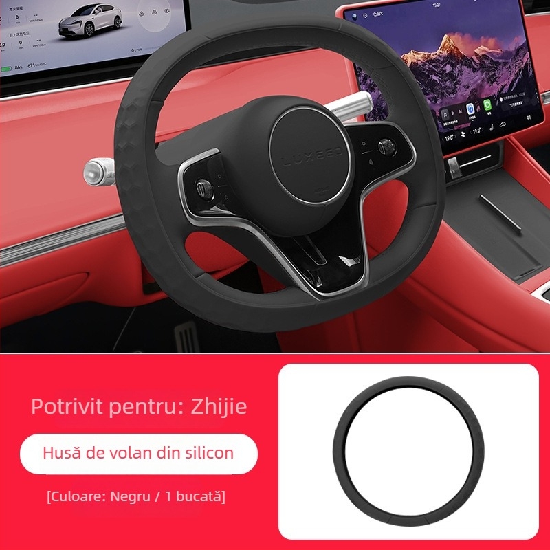 Husă de volan din silicon, stil minimalist, pentru toate anotimpurile, compatibilă cu vehicule Wisdom, instalare specială