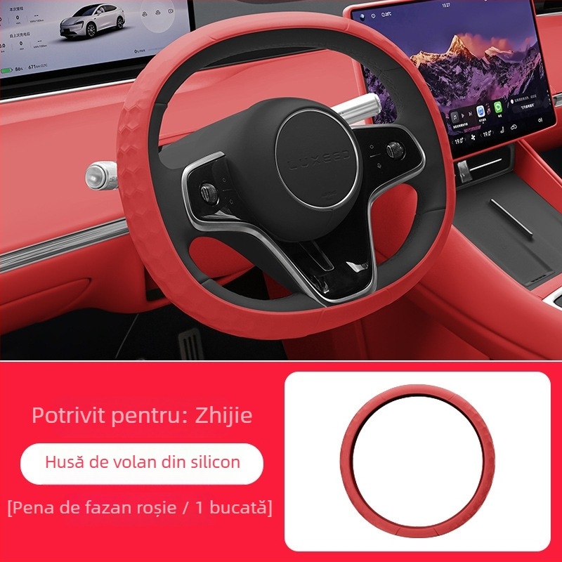 Husă de volan din silicon, stil minimalist, pentru toate anotimpurile, compatibilă cu vehicule Wisdom, instalare specială