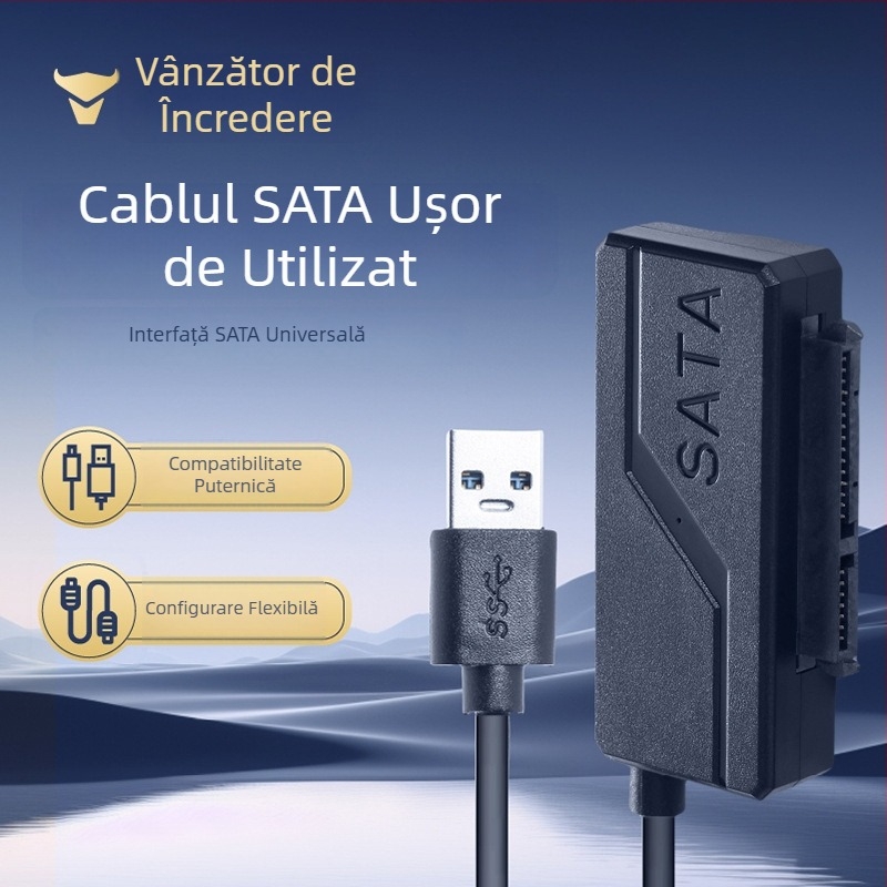 Cablu adaptor USB la SATA, JMS578 controller, lungime 50 cm, interfață SATA, 480 Mbps