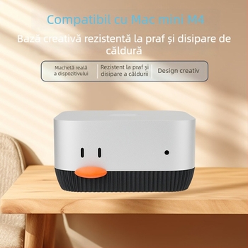 Mac mini M4 bază de stand, suport de birou, ramă de disipare a căldurii, model 001, Strange leaves