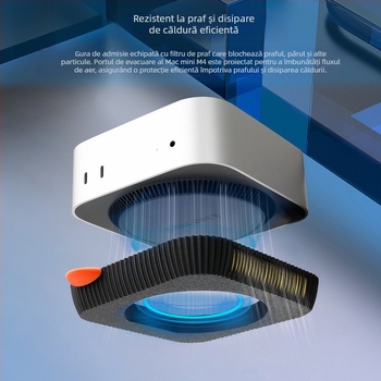 Mac mini M4 bază de stand, suport de birou, ramă de disipare a căldurii, model 001, Strange leaves