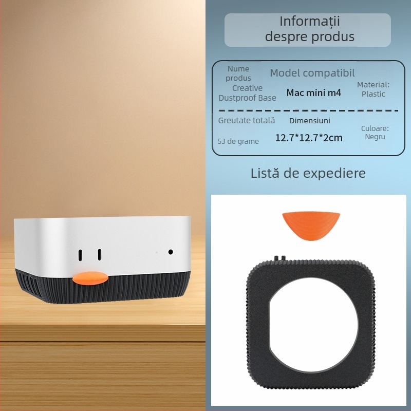 Mac mini M4 bază de stand, suport de birou, ramă de disipare a căldurii, model 001, Strange leaves