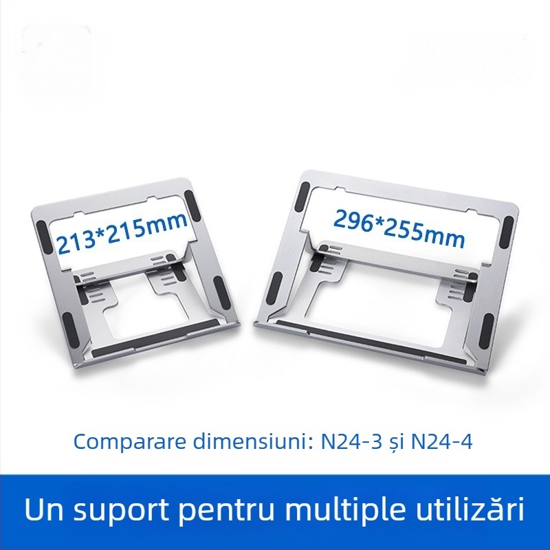 Suport pliabil din aluminiu pentru laptop N24 – reglabil, răcire prin aer, până la 100W