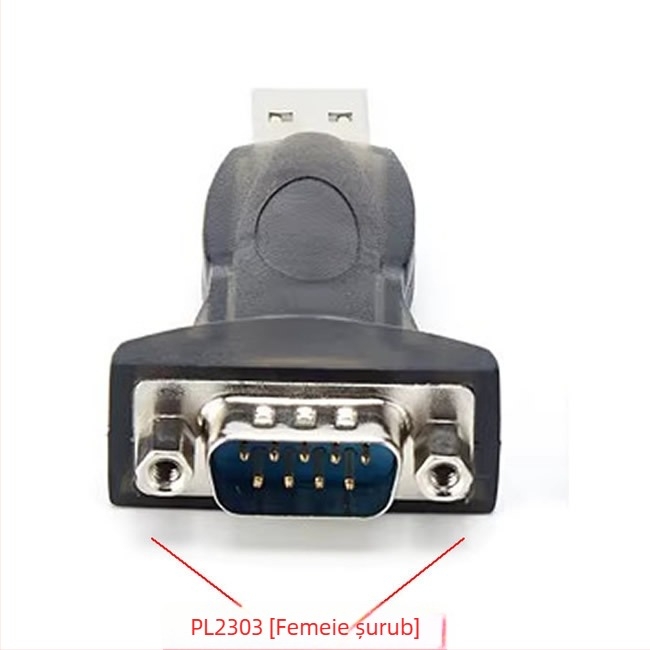 Cablu adaptor USB către RS232, cu CH340/PL2303, conector DB9, nucleu din cupru