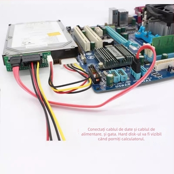 Cablu adaptor IDE la SATA pentru unități de stocare și unități optice — Huagu; Tip: cablu adaptor IDE–SATA; OEM disponibil; Pentru periferice PC