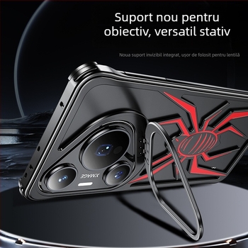 Carcasă Huawei P70 Pro cu suport pentru obiectiv, cadru metalic în design tip pânză de păianjen — antișoc, disipare a căldurii
