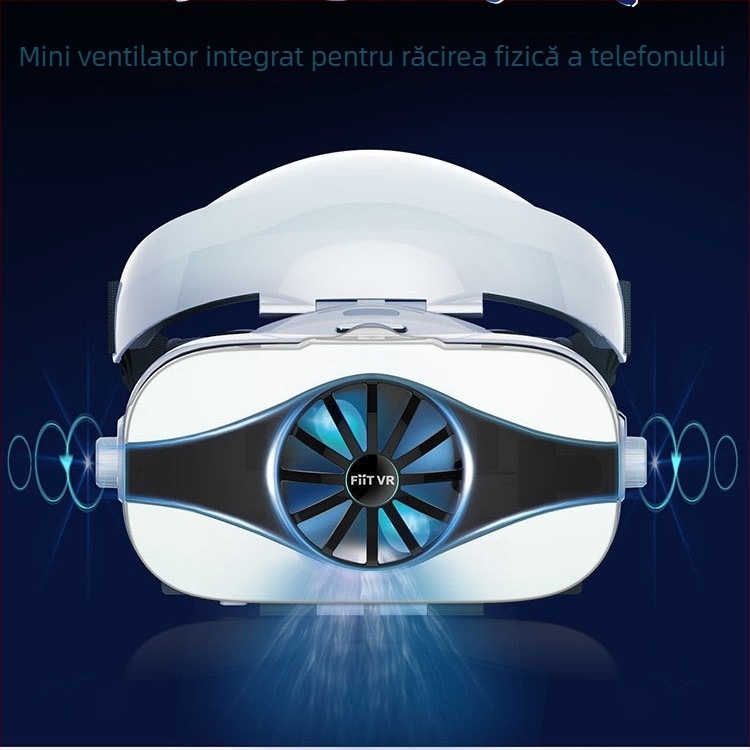 Ochelari VR cu ventilator, cască AR all-in-one purtătoare pe cap pentru jocuri și vizionare; purtați pe cap, operație cu buton, fără cameră, fără baterie