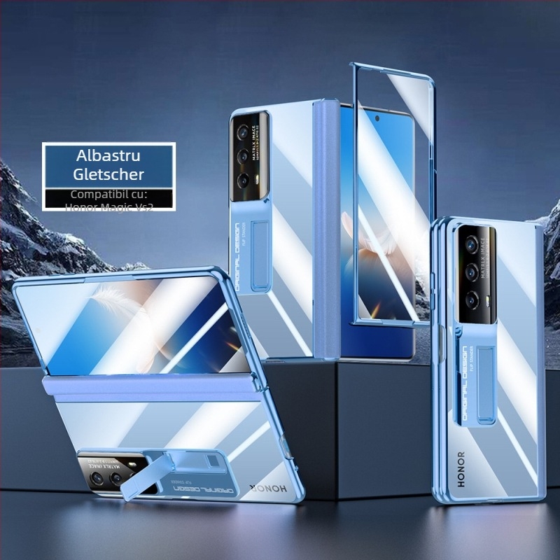 Carcasă pentru telefon Honor Magic VS2, material PC, electroplating, protecție antișoc, disipare de căldură, protecție la cădere, ax central cu balama