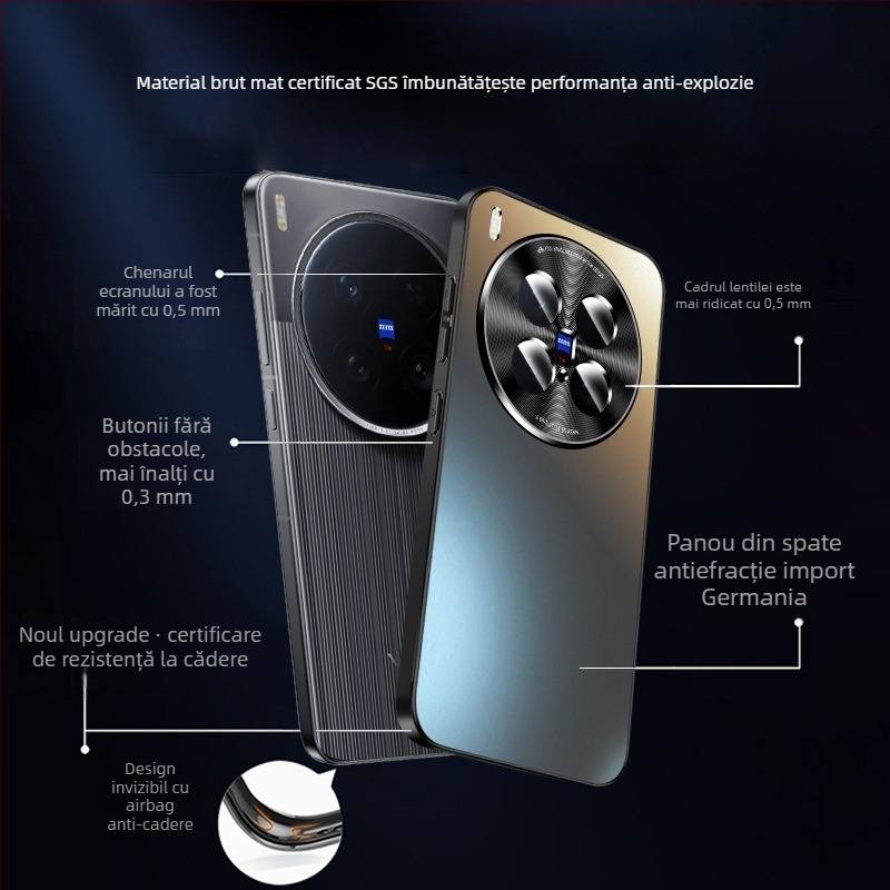 Carcasă Vivo X200 Ultra – TPU mat, protecție totală, absorbție șocuri, disipare căldură