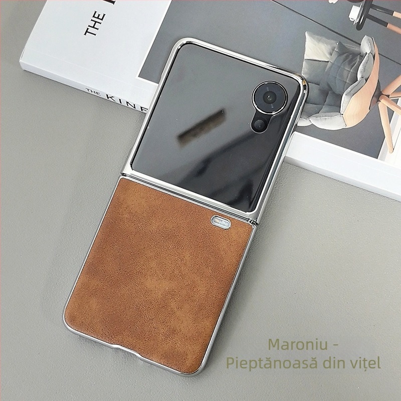 Husă pentru telefon pentru Honor Magic V Flip 2 – Material Cortex, Finisaj electroplating, Rezistență la cădere, Stil de afaceri