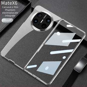 GKK husă Huawei Mate X6 – carcasă rigidă, finisaj electroplacat, material PC, protecție anti-cadere, protecție pentru ecranul pliabil încorporată