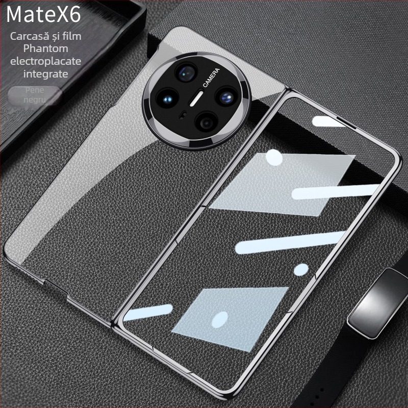 GKK husă Huawei Mate X6 – carcasă rigidă, finisaj electroplacat, material PC, protecție anti-cadere, protecție pentru ecranul pliabil încorporată