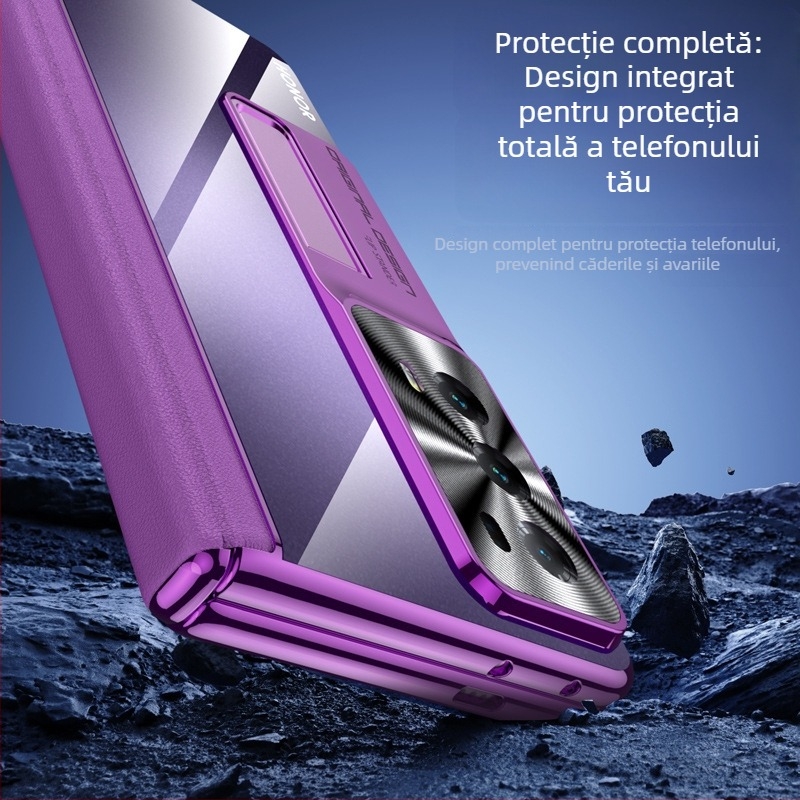 Carcasă pentru Honor MagicV2 cu balama electroplată, din PC, rezistentă la șocuri și antiamprentare