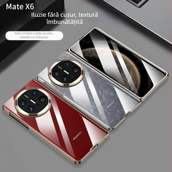 Husă Huawei Mate X6 pentru telefon, cu ecran pliabil phantom, protecție integrată, șasiu PC electroplatinat, ediție de colecție, protecție anti-cădere