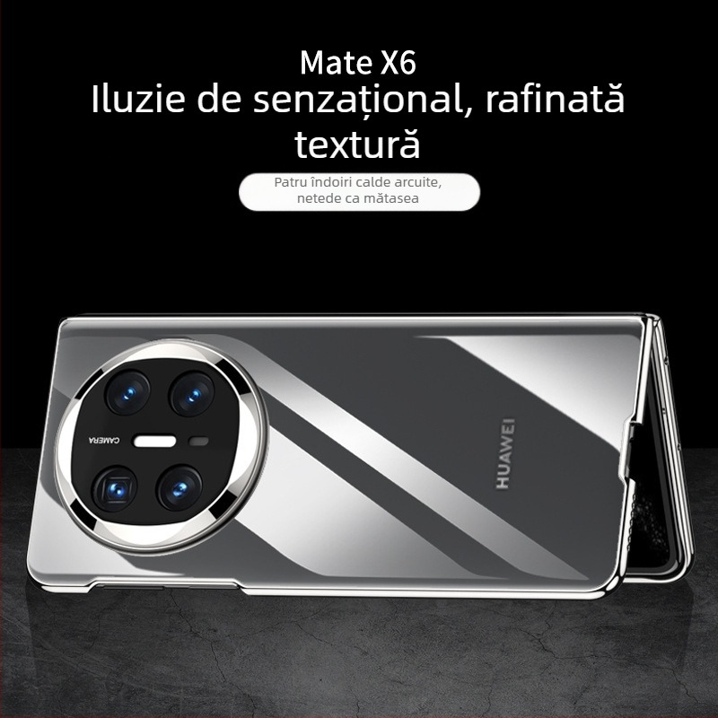 Husă Huawei Mate X6 pentru telefon, cu ecran pliabil phantom, protecție integrată, șasiu PC electroplatinat, ediție de colecție, protecție anti-cădere