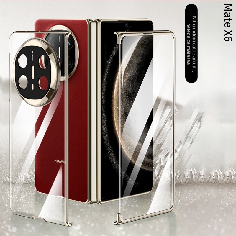Husă Huawei Mate X6 pentru telefon, cu ecran pliabil phantom, protecție integrată, șasiu PC electroplatinat, ediție de colecție, protecție anti-cădere