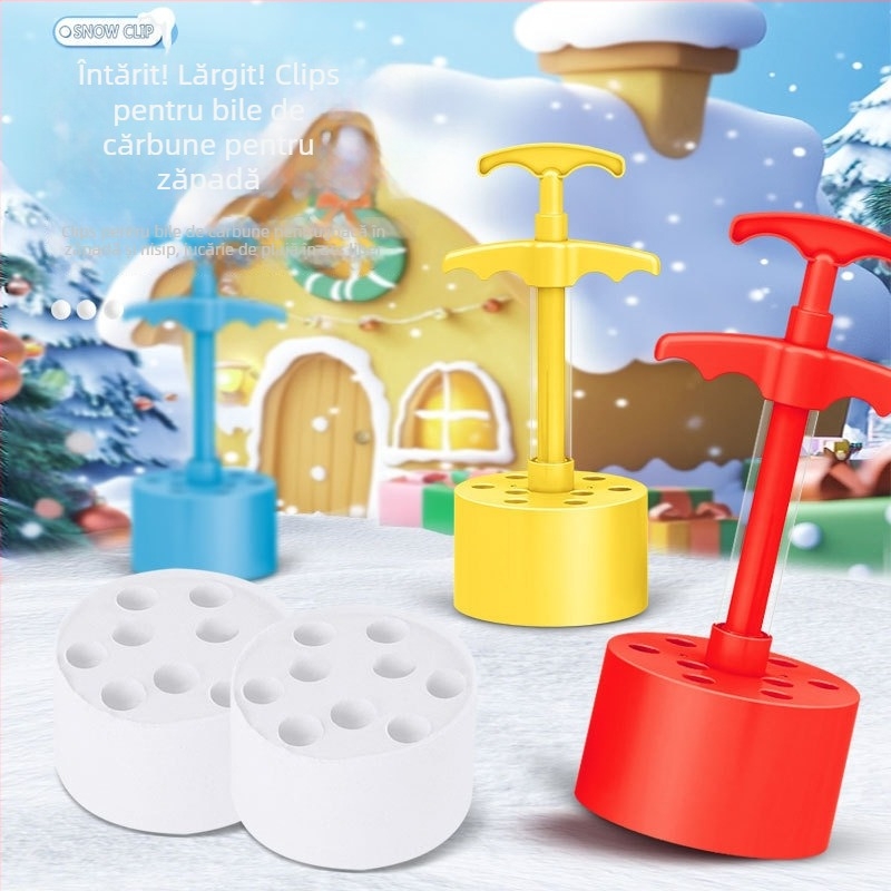 Unealtă din plastic pentru joacă în zăpadă pentru copii — clemă pentru bulgări de zăpadă, matriță pentru om de zăpadă, joacă în aer liber, vârsta 4–6 ani, ambalaj plasă