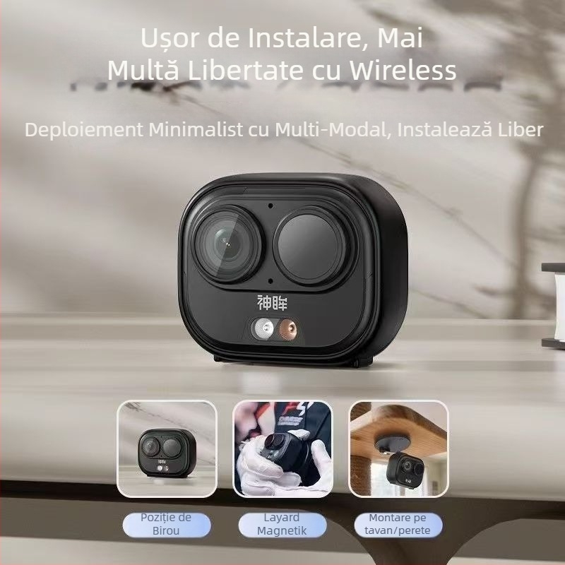 God's Eyes BC6/BC6+/BC6V cameră de buzunar pentru monitorizare cu senzor 2MP, obiectiv 2.8mm, rază 0–10m, microfon încorporat, control prin aplicație mobilă (Android/iOS)