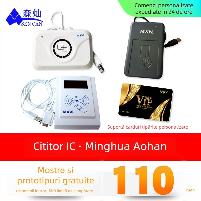 Cititor de carduri fără contact RF-EYE-U010 de la Sencan – compatibil cu S50 1K/S70 4K, 13,56 MHz, distanța de citire 3–10