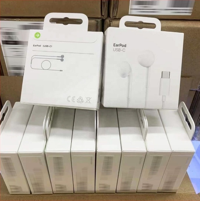 Căști in-ear cu cablu, control pe cablu, difuzor dinamic, reducere a zgomotului, bas puternic, compatibile cu iOS